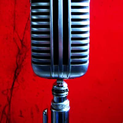 Vintage RARE 1940's Astatic WR20 dual crystal Hi Z microphone Satin Chrome w period Astatic "G" stand T3 D104 77A JT30 # 1 image 7