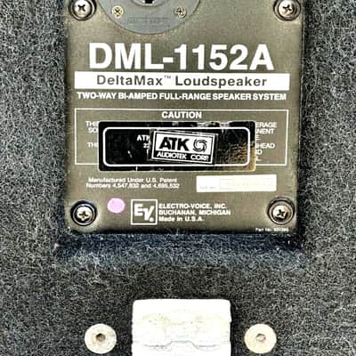 EV DML-1152A 2-Way Full Range Speakers W/Carpet & W/Case #03895 (Pair) image 7