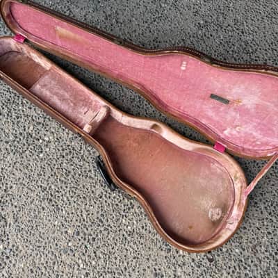 1950s Gibson Les Paul Burst Gold Top Lifton Case - Brown Pink Lining image 1
