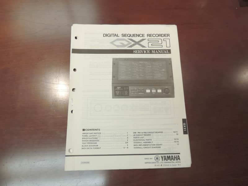 Yamaha QX21 Service Manual [Three Wave Music] image 1