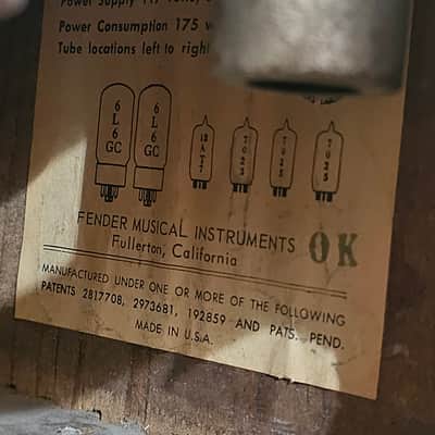 Fender Bassman Tube Head 1965 image 8