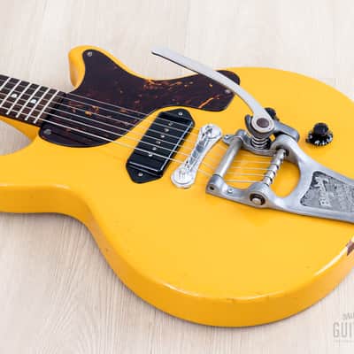 1996 Orville Les Paul Junior Double Cut LPJ-D65 TV Yellow w/ Bigsby B7, Gibson-Licensed Japan image 11