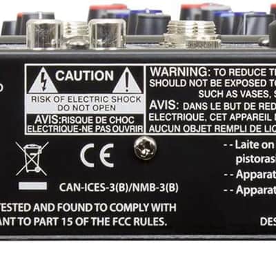 Peavey PV 6 BT 6 Channel Mixer with Bluetooth 2010s - Black image 3