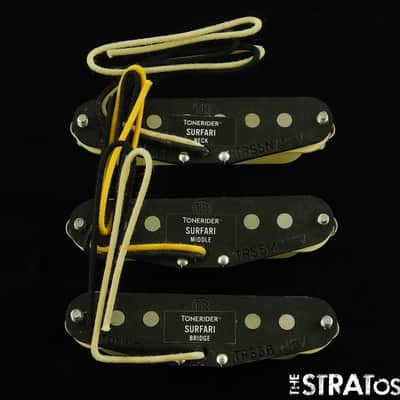 USED Tonerider Surfari Strat Early 50s Single-Coil PICKUP SET Parchment image 2
