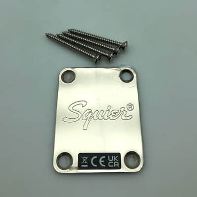 Fender Squier Neck Plate w/Hardware - Nickel image 1