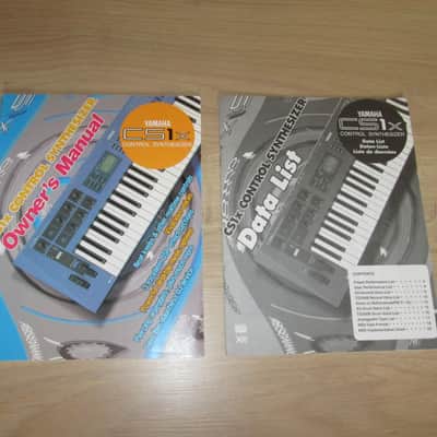 Yamaha CS1x Synthesizer Original Owner's Manual + Data List '96- Synthesizer Brochure/Catalog