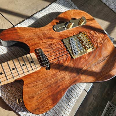 Custom Build Telecaster Style Guitar -- Figured Black Walnut & Baked Ash Body w/ HSC image 2