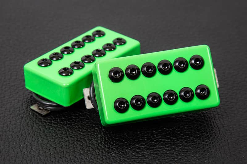 Seymour Duncan Invader Humbucker Set 2023 - Limited Edition Lime Green Metal Covers image 1