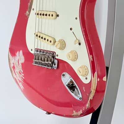 Fender USA Custom Shop  1957 HEAVY RELIC STRAT- FIESTA RED Ser#:R150868 image 4