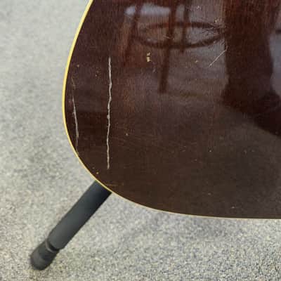 Vintage 1968 Gibson B-25 Acoustic Guitar - Sunburst with Hardshell Case image 15