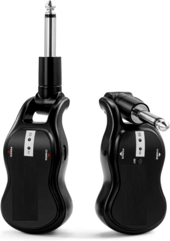 Wireless Guitar System, UHF 512–541.7 MHz, 165-ft/50 m Range, Rechargeable Transmitter & Receiver, Low-Latency, Plug & Play for Electric Guitar/Bass/Keys image 1