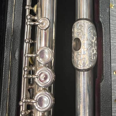 L.L. Lebret Art Nouveau Flute 1900 -Sterling Silver image 2
