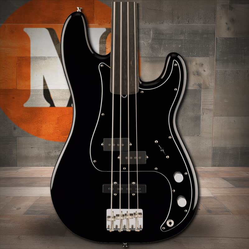 Fender Tony Franklin Fretless Precision Bass Ebony Fingerboard - Black image 1
