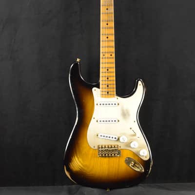 Fender Custom Shop '55 Stratocaster Relic Wide Fade 2-Color Sunburst Gold Hardware image 2