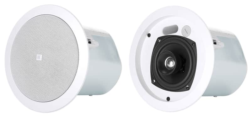 2) JBL Control 24CT 4" 70v Commercial Restaurant/Bar/Cafe White Ceiling Speakers image 1