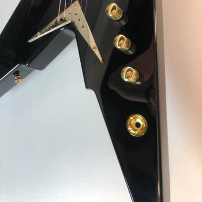 Harley Benton Victory Plus BK Deluxe "V" Style Guitar with Gold Hardware  2022 image 4