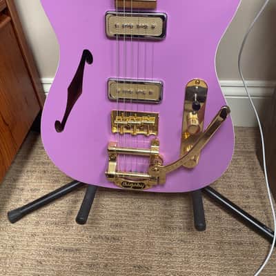 Custom Semi-Hollow Tele Style Tele Style 2021 Magenta image 2