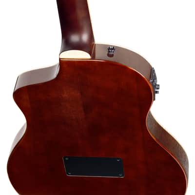 Ortega RTPDLX-ACA TourPlayer Series Solid Okoume Body Slim Neck Nylon 6-String Acoustic-Electric Guitar w/Gig Bag image 9