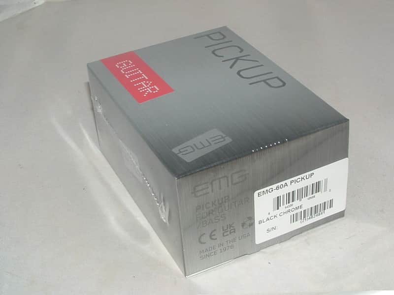 EMG 60A  Active Humbucker (Black Chrome)  New with Warranty image 1
