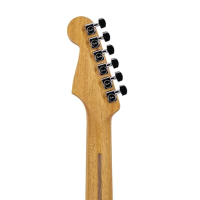 Fender FSR American Acoustasonic Jazzmaster AC Guitar w/bag, Ebony FB, Black Paisley, US231XXXX image 9