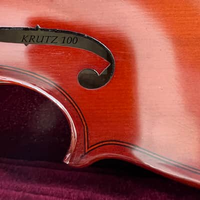 Krutz V210, 1/2 size violin set, 2017 Antique red cherry image 3