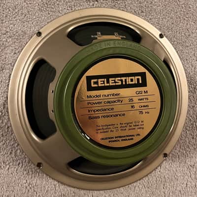 Celestion G12M Greenback 16 ohm 1989 (coil rub) | Reverb