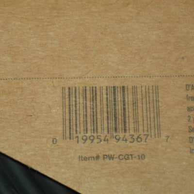 TWO new in package D'Addario Classic Series Instrument Cable Straight to Straight, 10ft. PW-CGT-10, Black / ultra-pure, oxygen-free copper coaxial conductor with dense spiral shielding in a low capacitance design / Double molded plug design image 3