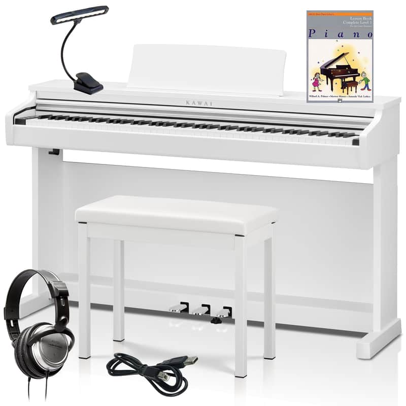 Kawai CX202 Digital Piano with Bench - Satin White COMPLETE HOME BUNDLE image 1