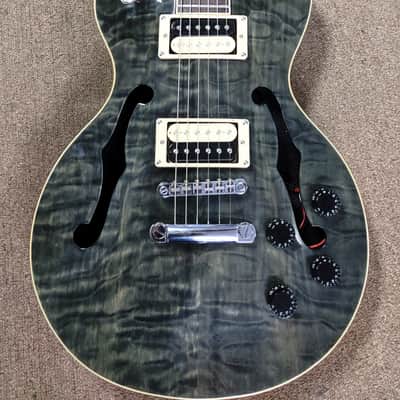 Xaviere Guitar Fetish Xv-550 Series Solid Carved Maple Semi Hollow Highly Figured Quilt Top LP Shape image 2