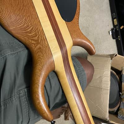 Tobias 5 String Tiger Wood Bass 1994 - Natural with Original Case! image 8