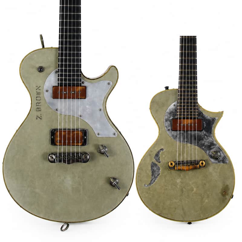 Zac Brown Band's Touring Rig - WWII GI Radio Lane Guitar & Travel Guitar SET