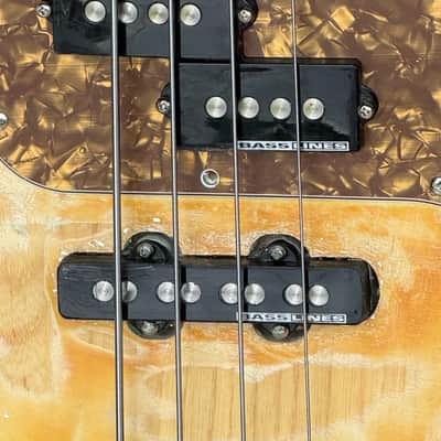 Fender Precision Bass 1975 - beat sweet See-Thru Blonde w/a set of hot P-J EMG pickups. image 11