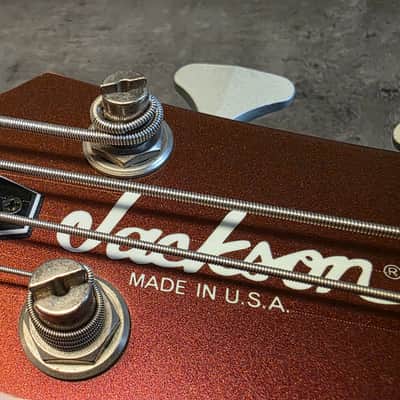 Jackson USA JJ Bass Custom Shop Interference Hot Rod Flames Flip-Flop Color Change 32" Medium Short Scale Scott Ian Music Man Stingray Pickup 18V Preamp American Slap Bass Guitar image 4