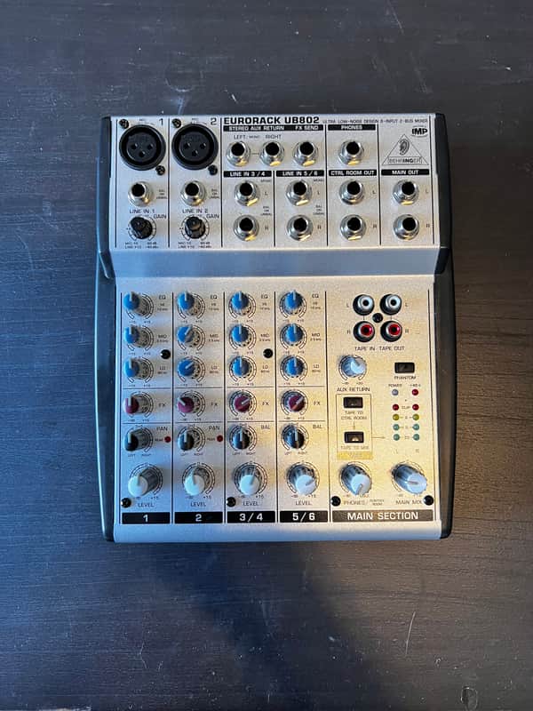 Behringer Eurorack UB802 8-Input 2-Bus Mixer 2000s - Silver image 1