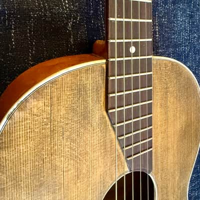 Rare 1930s/40s European Parlour Guitar – Stunning Birdseye Maple – Diagonal Fretboard image 6