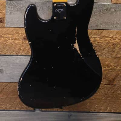 Fender Custom Shop '62 Jazz Bass Heavy Relic Black cz565830 image 2