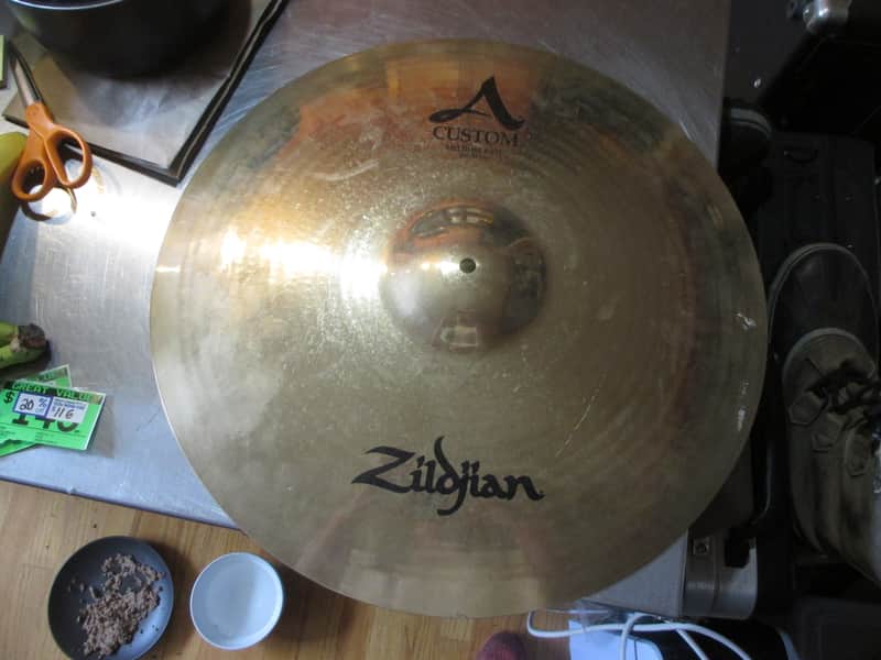 Zildjian 20" A Custom Medium Ride Cymbal 2002 - Present - Brilliant image 1