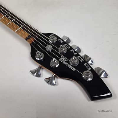 Ernie Ball Music Man John Myung Bongo HH 6-String Bass Black w/ Gator Bag 8.56lbs S08050 image 17