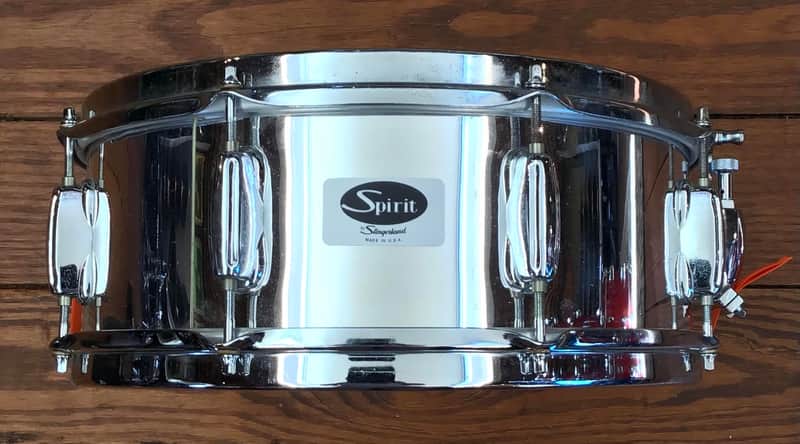 USED Spirit by Slingerland 5x14 Chrome Over Wood Snare Drum image 1
