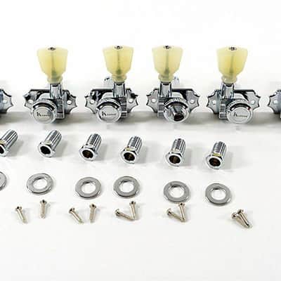 KRGL-3-CP Kluson® 3 + 3 Locking Revolution Series G-Mount Tuning Machines, Chrome image 1