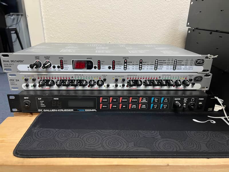 Peavey Dual DeltaFex Multi-Effects Processor 2010s - Silver WITH Peavey CEL‑2A Dynamics Controller image 1