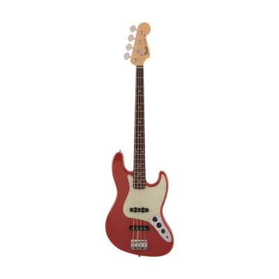 Fender Japan Traditional II 60s Jazz Bass Guitar, RW FB, Fiesta Red imagen 1