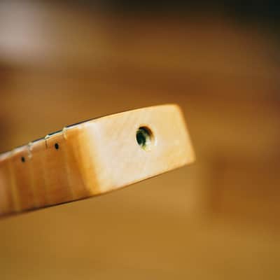 Stratocaster Neck – Flame Maple | 22 Frets | Light Gloss Finish | Bone Nut image 13