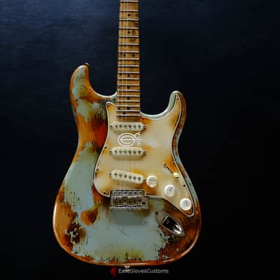 Fender Stratocaster Blue Gray Aged Relic Made in USA image 10