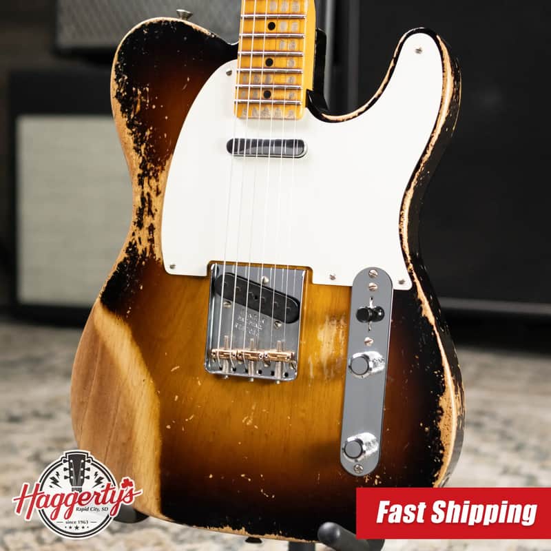 Fender Custom Shop Limited Edition 1950 Double Esquire Electric Guitar - Wide Fade 2-Color Sunburst with Hardshell Case - Used image 1