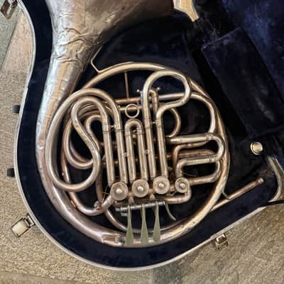 C. G. Conn Silver 6D Double French horn. Made in USA image 1