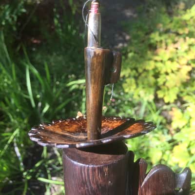 No Brand Sarune Bolon Folk Oboe / Shawm of the Toba Batak People of North Sumatra Indonesia 1990s - Natural Sumatran Hardwood, Ebony, Reed, Coconut and Water Buffalo Horn image 4