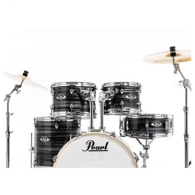 Pearl Export Graphite Silver Twist 5 Piece Drum Kit including PX Cymbals (20", 10", 12", 14", 14" Snare) image 6