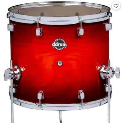 ddrum Dominion 16x18 FloorTom, Red Burst, New image 1