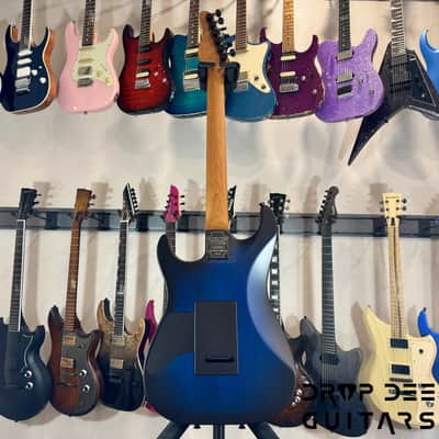 Schecter USA Custom Shop Sunset Custom-II HSS Electric Guitar w/ Case-Ocean Blue Burst Satin image 13